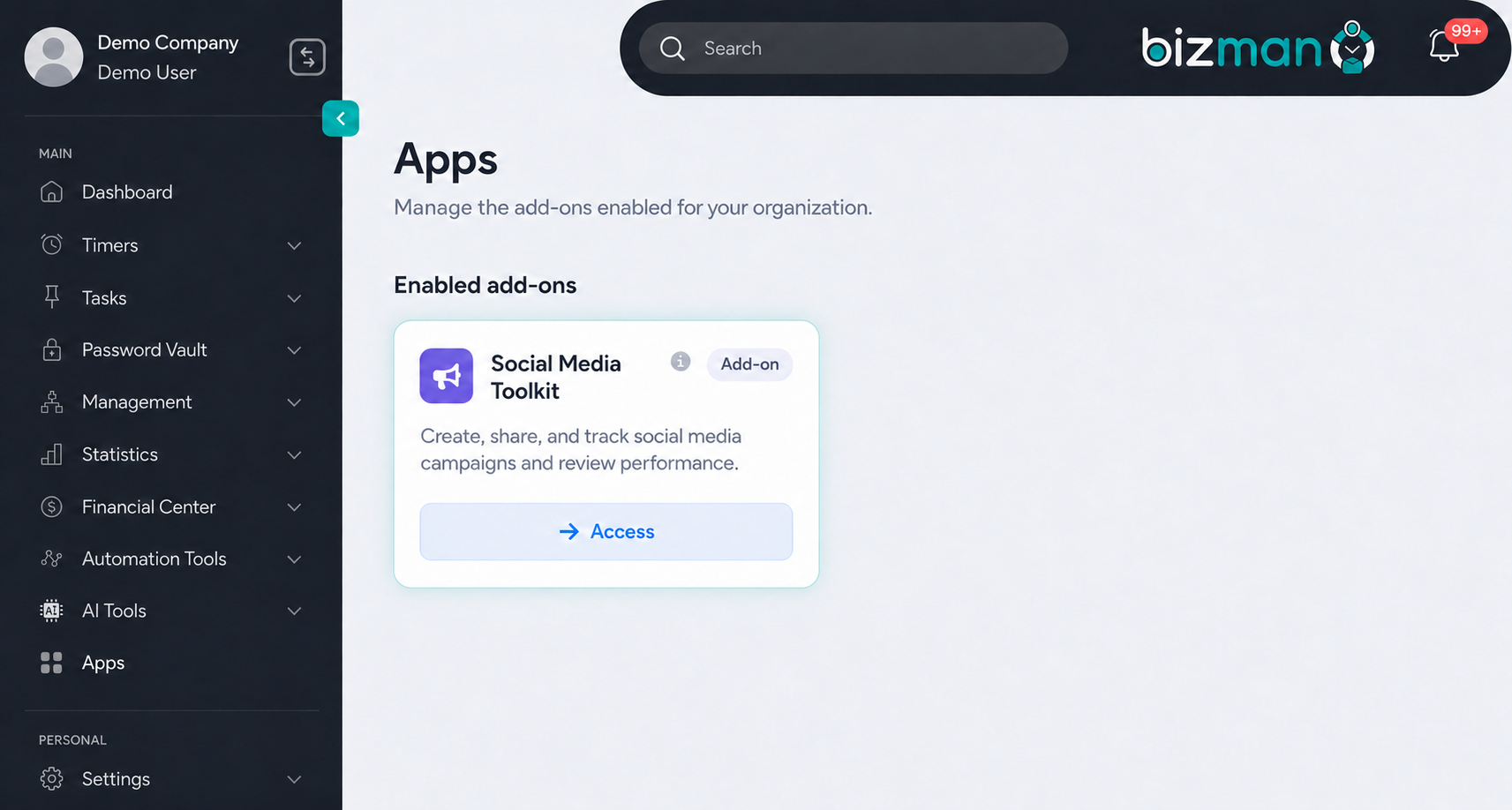 App - SMT Bizman Integration
