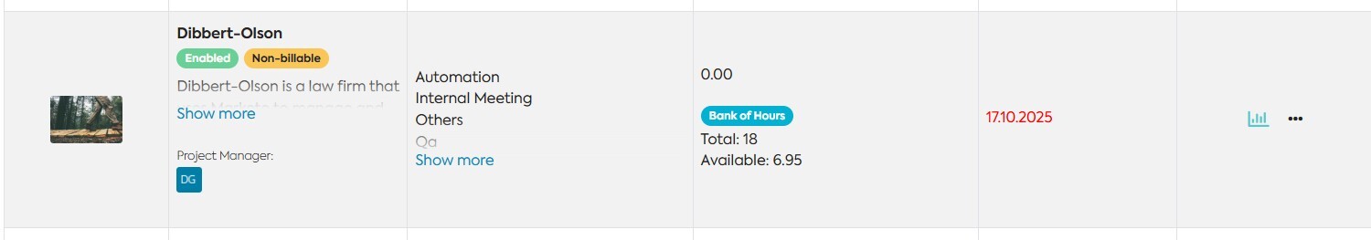 Non-billable example