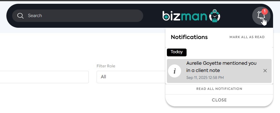client note mention