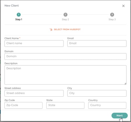 redesigned Bizman add client form