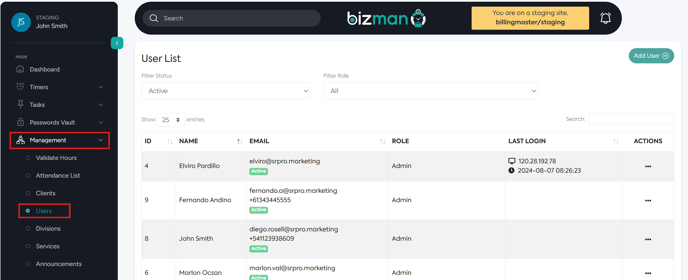 accessing-users-in-Bizman