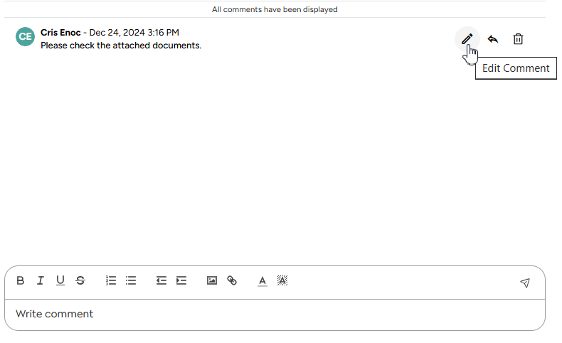 Bizman comment screenshot