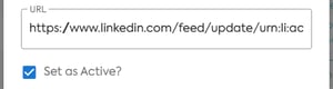 Bizman Announcement form set to active checkbox