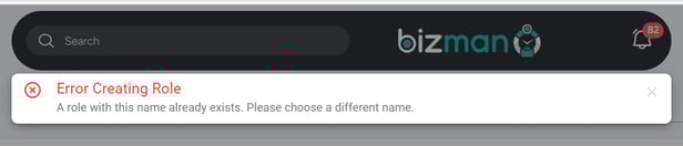 error duplicate role